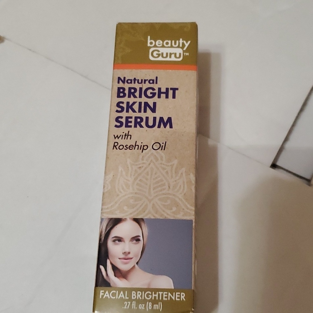 100% Natural Bright‎ Skin Facial Brightener Serum with Rosehip oil new
